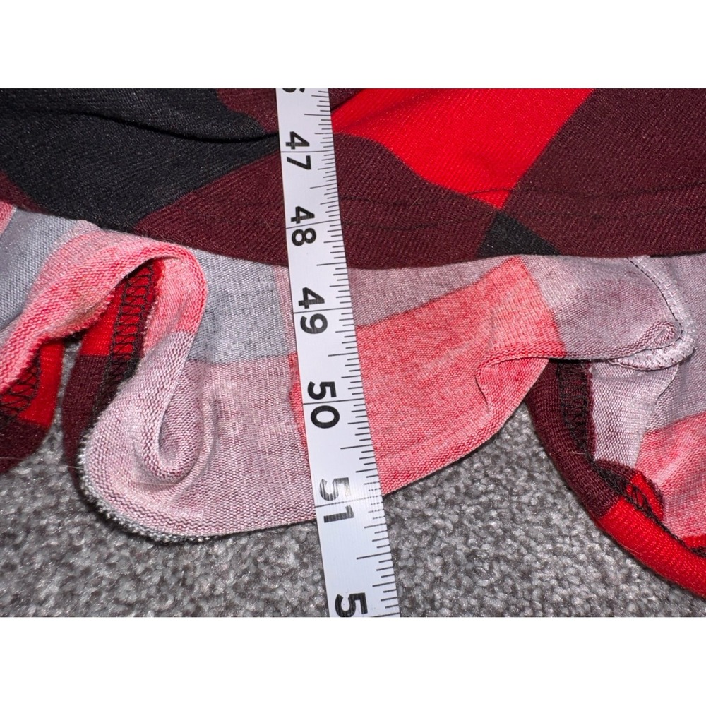 Reborn Women's Black &‎ Red Plaid Duster Maxi Dress - Picture 9 of 10